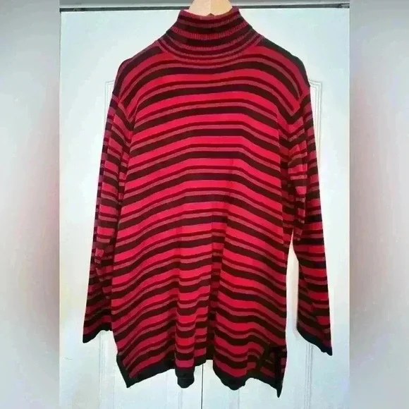 Mimi Maternity striped turtleneck - Picture 2 of 4